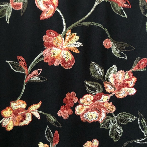 New York Clothing Company Black Embroidered Skirt M - Picture 4 of 8